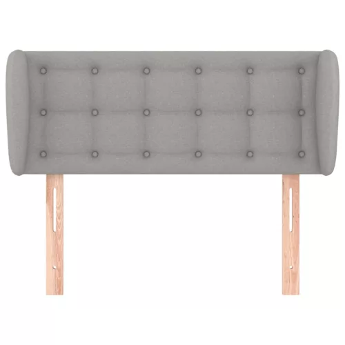  világosszürke szövet fejtámla szárnyakkal 93x23x78/88 cm