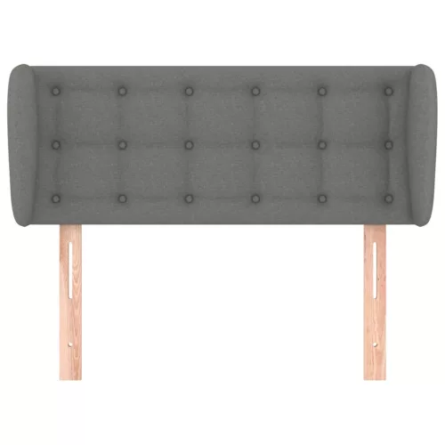  sötétszürke szövet fejtámla szárnyakkal 93x23x78/88 cm