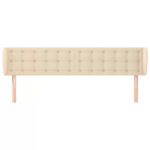  krémszínű szövet fejtámla szárnyakkal 163x23x78/88 cm