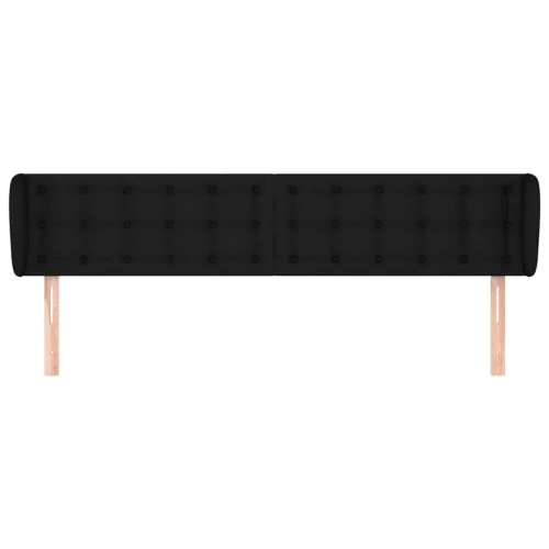  fekete szövet fejtámla szárnyakkal 183x23x78/88 cm