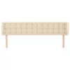  krémszínű szövet fejtámla 203x23x78/88 cm