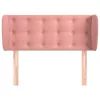  rózsaszín bársony fejtámla szárnyakkal 93x23x78/88 cm