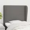  sötétszürke szövet fejtámla szárnyakkal 83 x 23 x 118/128 cm