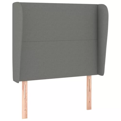  sötétszürke szövet fejtámla szárnyakkal 83 x 23 x 118/128 cm