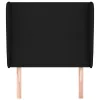  fekete szövet fejtámla szárnyakkal 83 x 23 x 118/128 cm