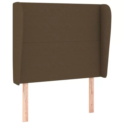  sötétbarna szövet fejtámla szárnyakkal 83 x 23 x 118/128 cm