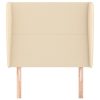  krémszínű szövet fejtámla szárnyakkal 83 x 23 x 118/128 cm