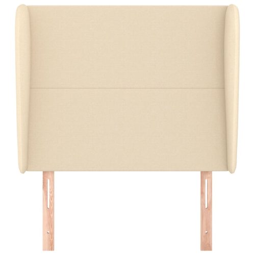  krémszínű szövet fejtámla szárnyakkal 83 x 23 x 118/128 cm