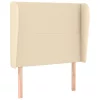  krémszínű szövet fejtámla szárnyakkal 103 x 23 x 118/128 cm