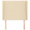  krémszínű szövet fejtámla szárnyakkal 103 x 23 x 118/128 cm