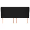  fekete szövet fejtámla szárnyakkal 163 x 23 x 118/128 cm