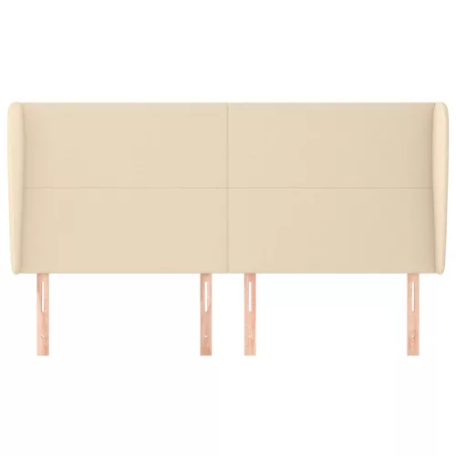  krémszínű szövet fejtámla szárnyakkal 163 x 23 x 118/128 cm