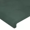  sötétzöld bársony fejtámla szárnyakkal 83 x 23 x 118/128 cm