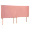  rózsaszín bársony fejtámla szárnyakkal 103x23x118/128 cm