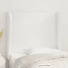  fehér műbőr fejtámla szárnyakkal 83 x 23 x 118/128 cm