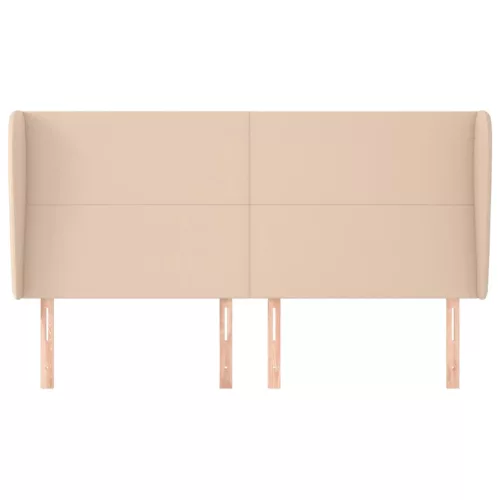  cappuccino műbőr fejtámla szárnyakkal 183x23x118/128 cm