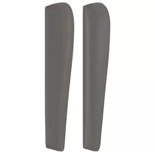  szürke műbőr fejtámla szárnyakkal 203x23x118/128 cm