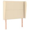  krémszínű szövet fejtámla szárnyakkal 93 x 23 x 118/128 cm