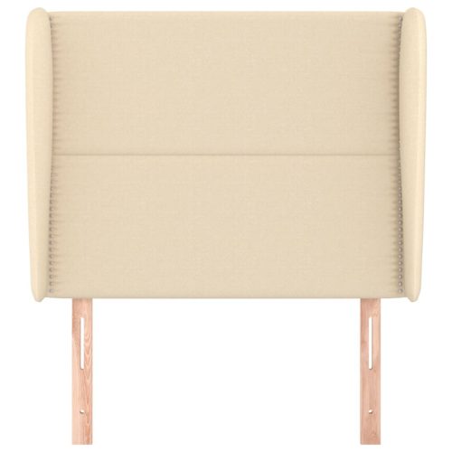  krémszínű szövet fejtámla szárnyakkal 93 x 23 x 118/128 cm