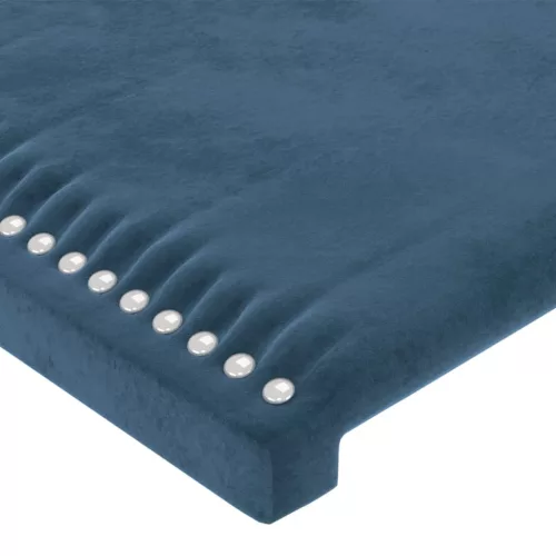  sötétkék bársony fejtámla szárnyakkal 83 x 23 x 118/128 cm