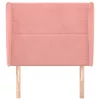  rózsaszín bársony fejtámla szárnyakkal 83 x 23 x 118/128 cm