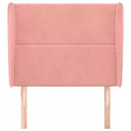  rózsaszín bársony fejtámla szárnyakkal 83 x 23 x 118/128 cm