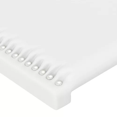  fehér műbőr fejtámla szárnyakkal 103x23x118/128 cm