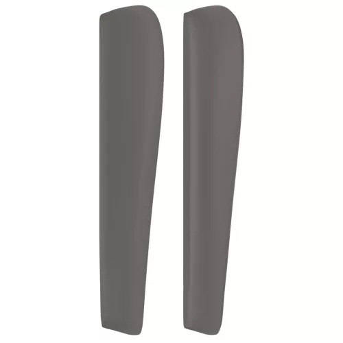  szürke műbőr fejtámla szárnyakkal 203x23x118/128 cm