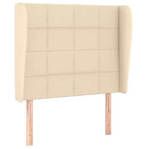  krémszínű szövet fejtámla szárnyakkal 83 x 23 x 118/128 cm