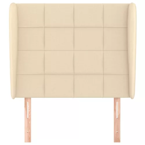  krémszínű szövet fejtámla szárnyakkal 83 x 23 x 118/128 cm