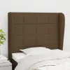  sötétbarna szövet fejtámla szárnyakkal 93 x 23 x 118/128 cm