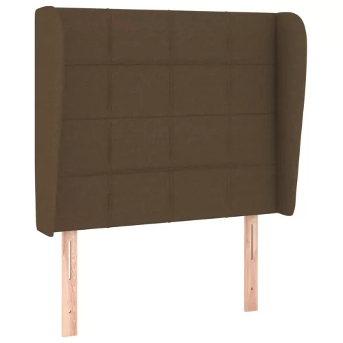  sötétbarna szövet fejtámla szárnyakkal 93 x 23 x 118/128 cm