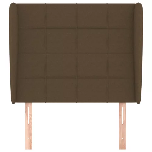  sötétbarna szövet fejtámla szárnyakkal 93 x 23 x 118/128 cm