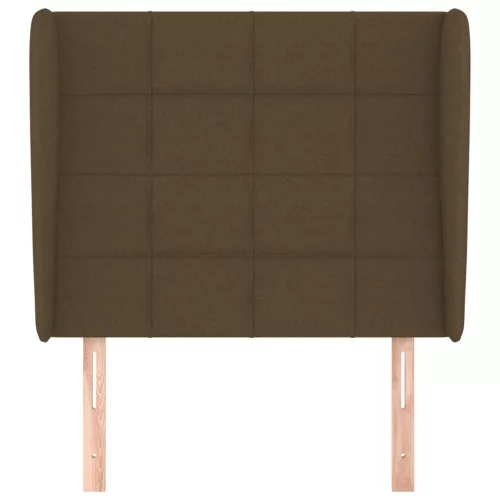  sötétbarna szövet fejtámla szárnyakkal 103 x 23 x 118/128 cm