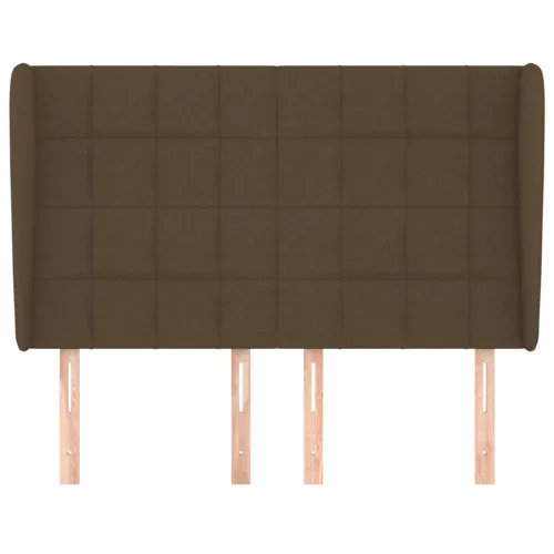  sötétbarna szövet fejtámla szárnyakkal 147 x 23 x 118/128 cm