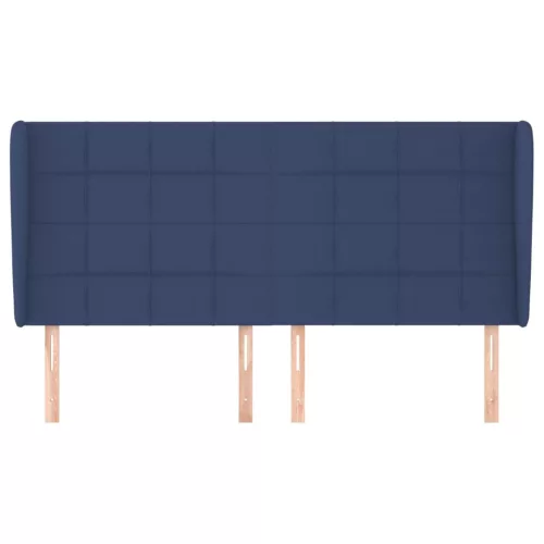  kék szövet fejtámla szárnyakkal 163 x 23 x 118/128 cm