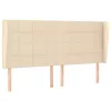  krémszínű szövet fejtámla szárnyakkal 183x23x118/128 cm