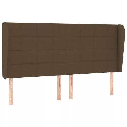  sötétbarna szövet fejtámla szárnyakkal 203x23x118/128 cm