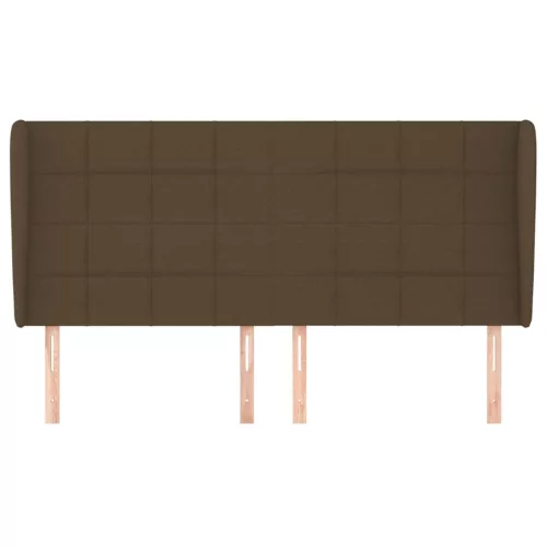  sötétbarna szövet fejtámla szárnyakkal 203x23x118/128 cm