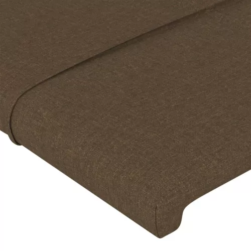  sötétbarna szövet fejtámla szárnyakkal 203x23x118/128 cm