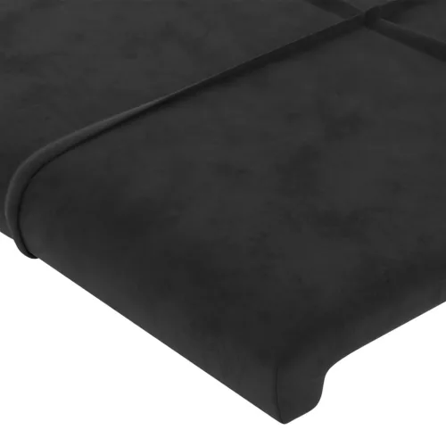  fekete bársony fejtámla szárnyakkal 83 x 23 x 118/128 cm