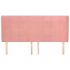  rózsaszín bársony fejtámla szárnyakkal 203x23x118/128 cm