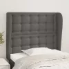  szürke műbőr fejtámla szárnyakkal 83 x 23 x 118/128 cm