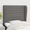  sötétszürke szövet fejtámla szárnyakkal 93 x 23 x 118/128 cm