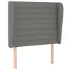  sötétszürke szövet fejtámla szárnyakkal 93 x 23 x 118/128 cm