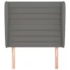  sötétszürke szövet fejtámla szárnyakkal 93 x 23 x 118/128 cm