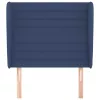  kék szövet fejtámla szárnyakkal 93 x 23 x 118/128 cm
