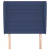 kék szövet fejtámla szárnyakkal 103 x 23 x 118/128 cm