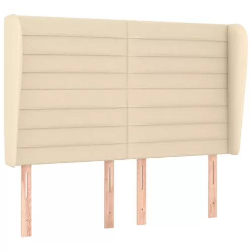  krémszínű szövet fejtámla szárnyakkal 147 x 23 x 118/128 cm