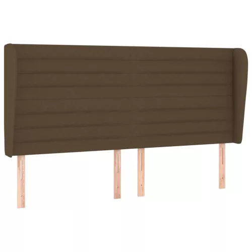  sötétbarna szövet fejtámla szárnyakkal 203x23x118/128 cm